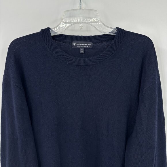 HART SCHAFFNER MARX crew neck sweater navy blue XXL - Picture 4 of 9